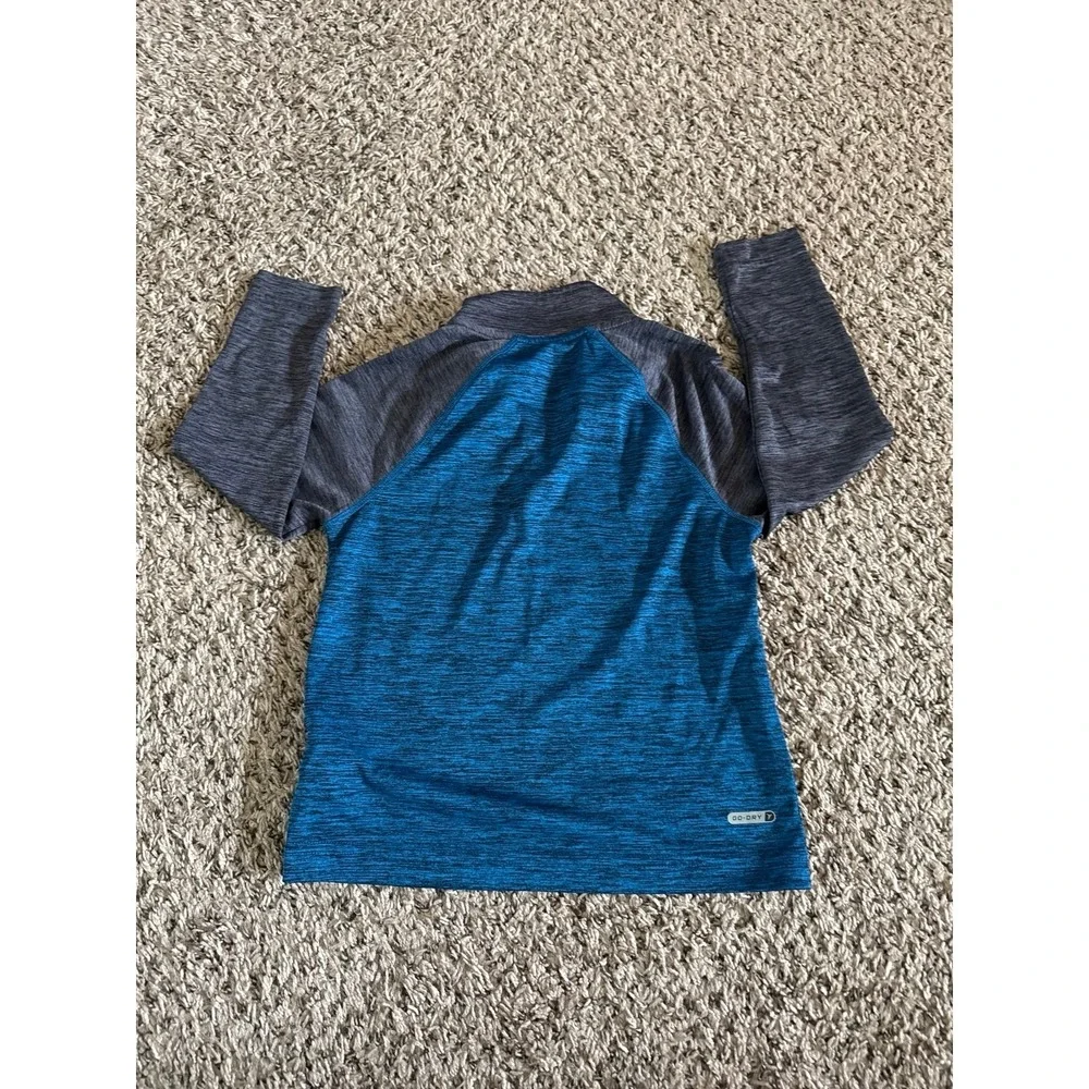 Old Navy Active  Boys Blue Gray Long Sleeve Quart zip‎ Pull Over Size XS (5)